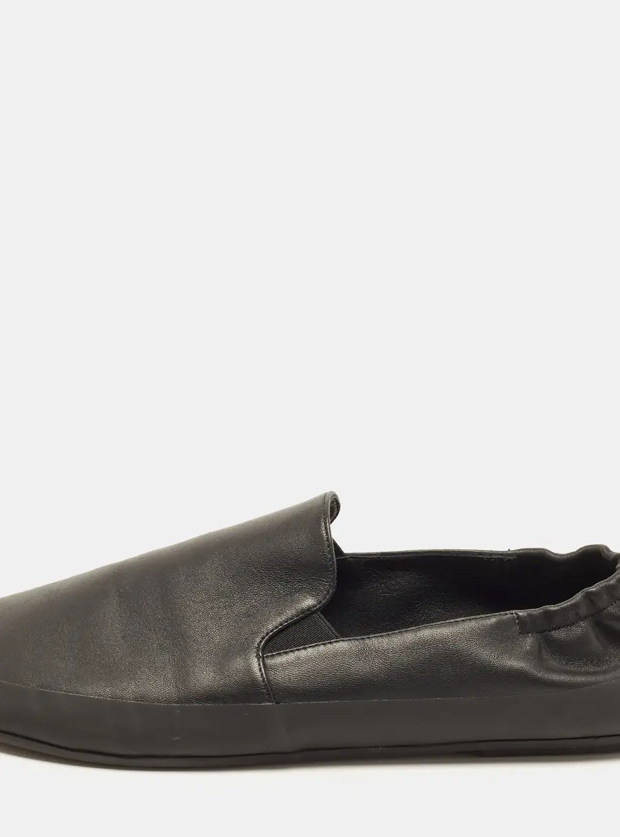 The Row Tech Size 40 Black Leather Loafers