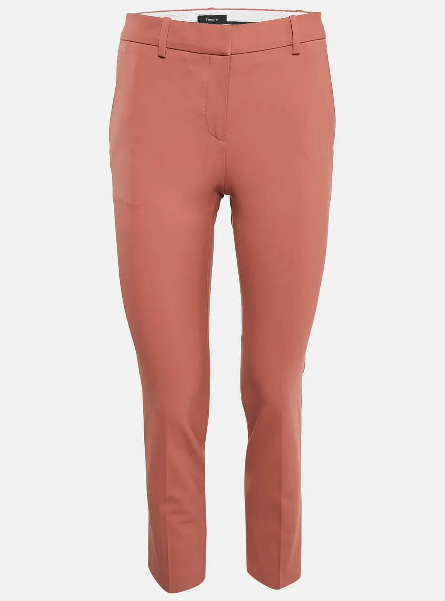 Theory Pink Traceable Wool Treeca Pants XS