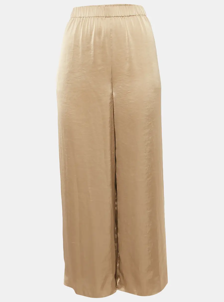 Theory Gold Sateen Straight Leg Pants L