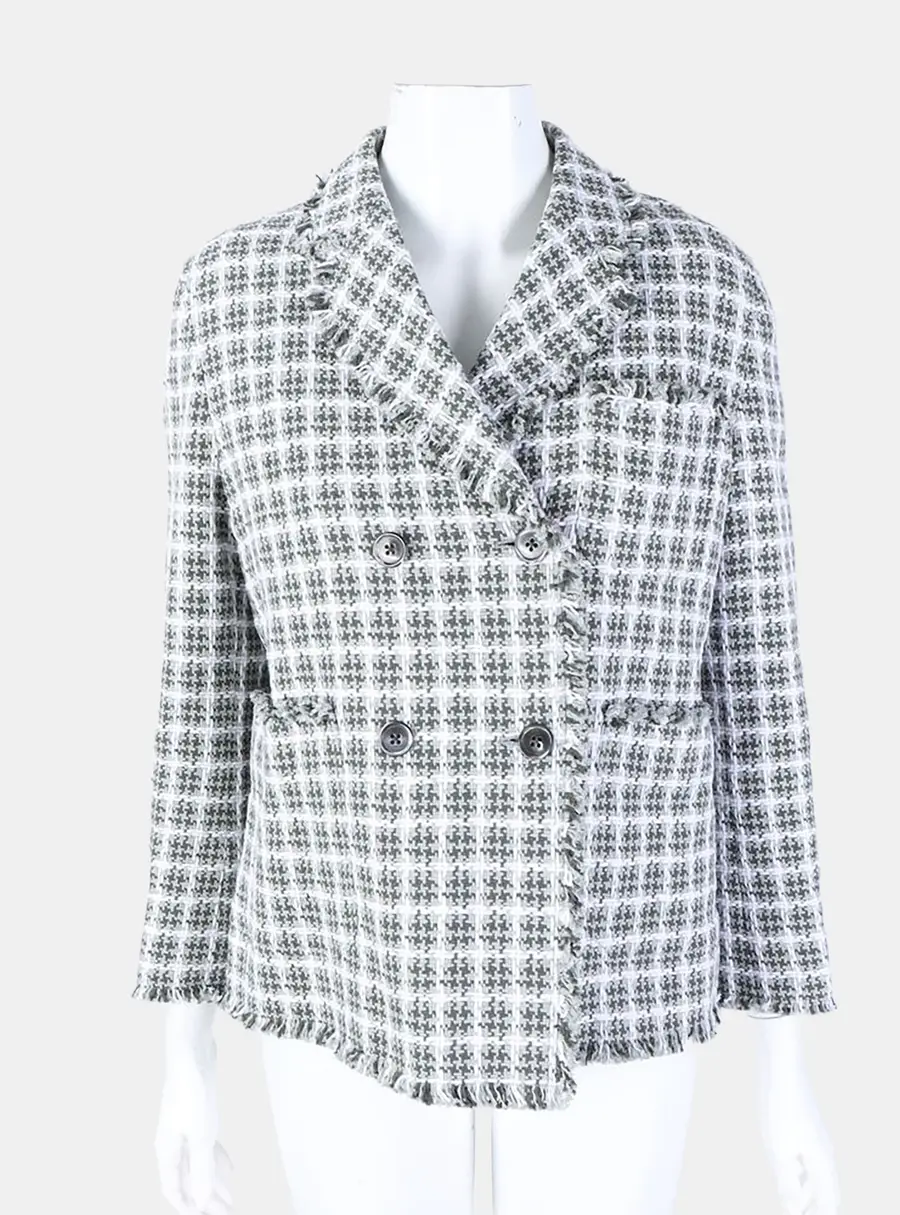Thom Browne Green/White Tweed Jacket
