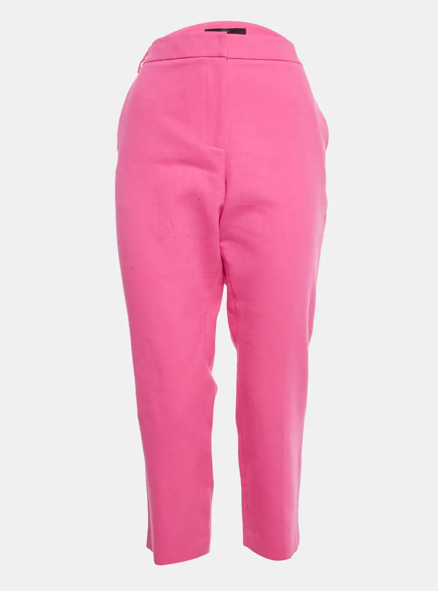Tibi Pink Cotton Formal Trousers L
