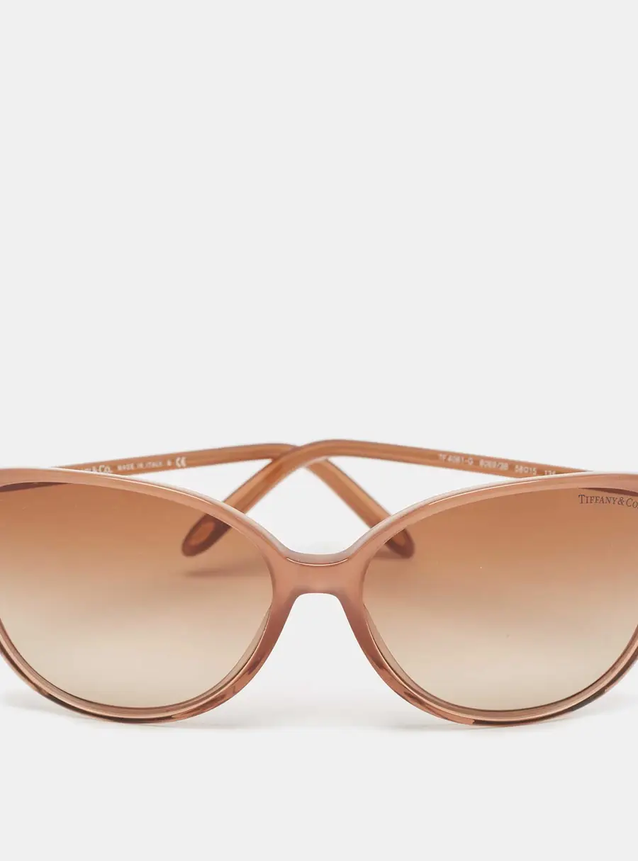Tiffany & Co. Brown Gradient TF4061-G Crystals Cat Eye Sunglasses