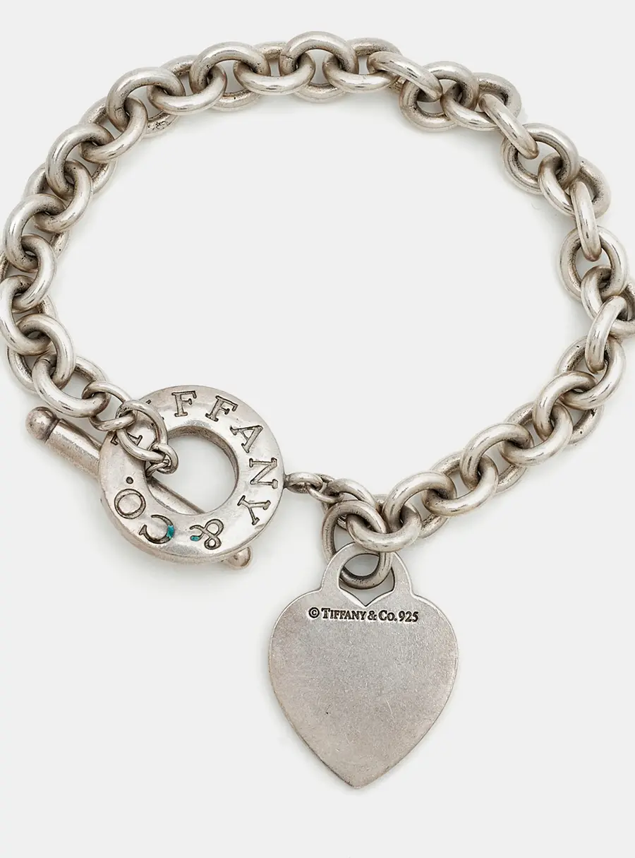 Tiffany & Co. Heart Tag Sterling Silver Toggle Bracelet