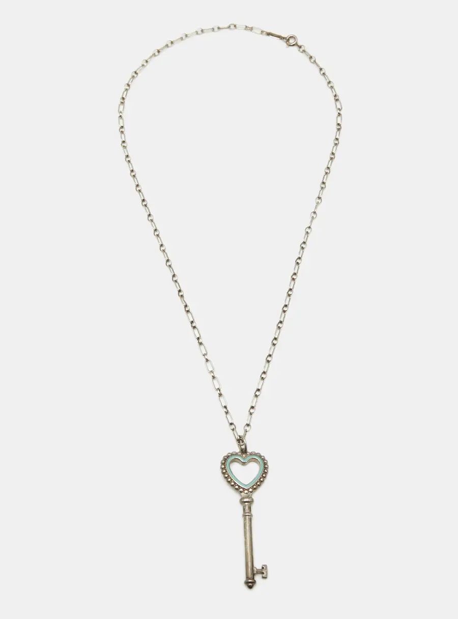 Tiffany & Co. Key Enamel Sterling Silver Necklace