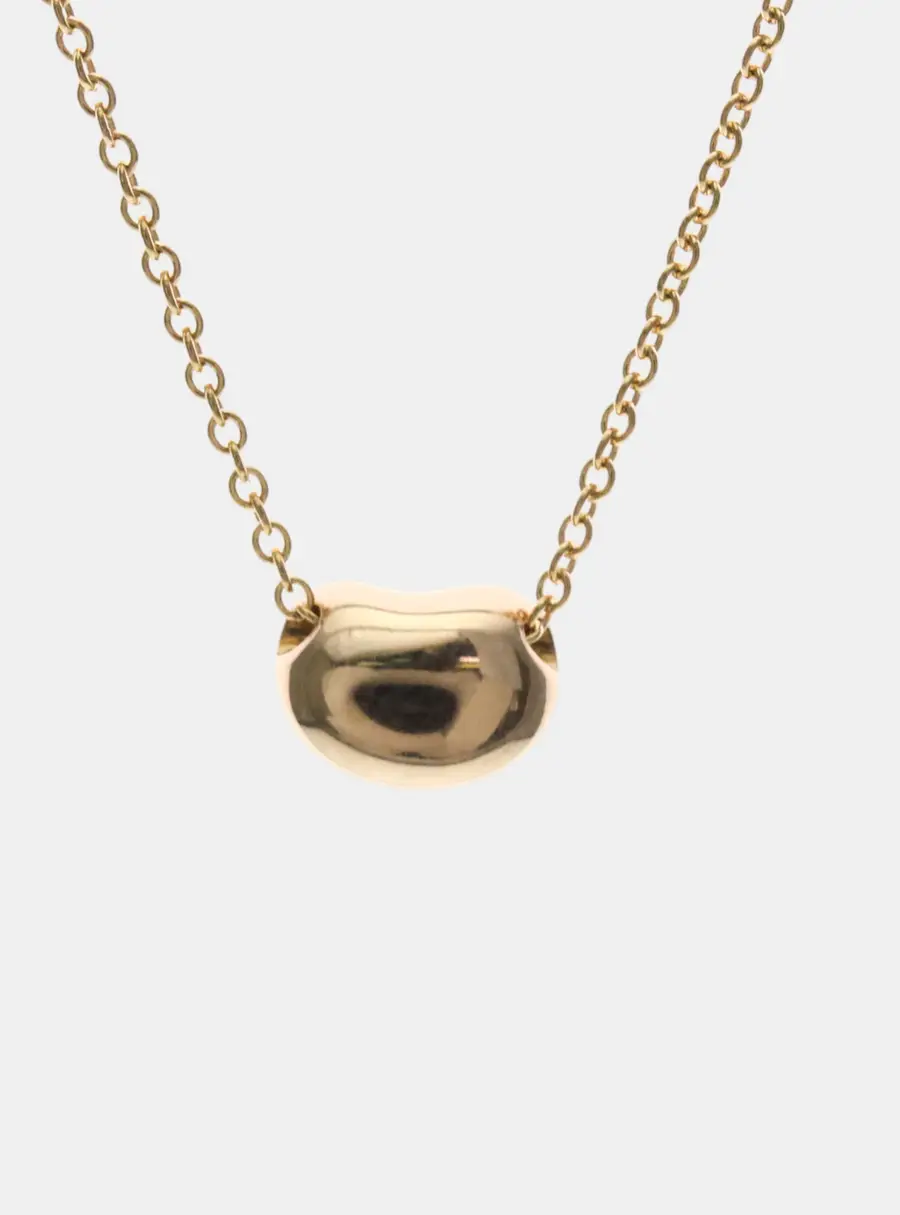 Tiffany & Co. Elsa Peretti Bean 18K Pink Gold Necklace