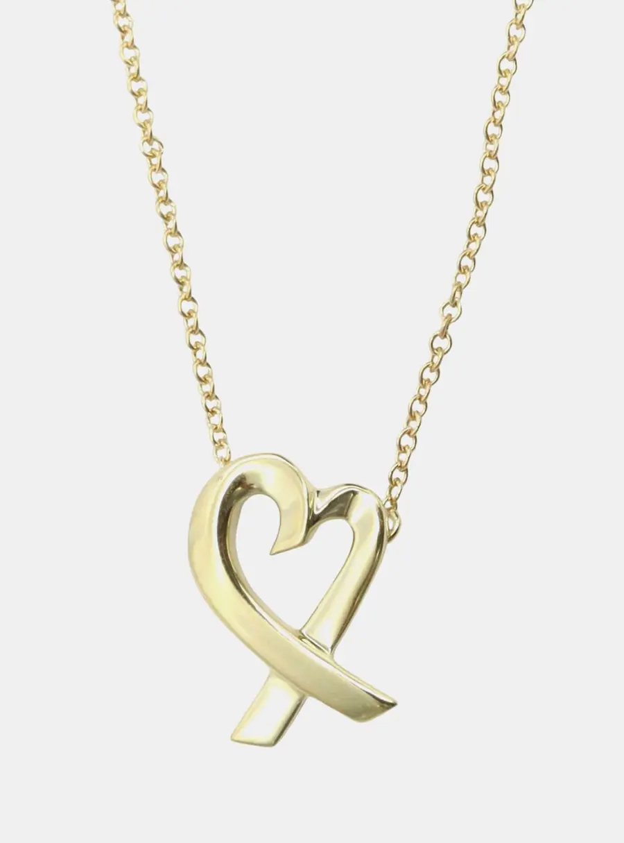 Tiffany Co. Paloma Picasso Loving Heart 18k Yellow Gold Women's Necklace
