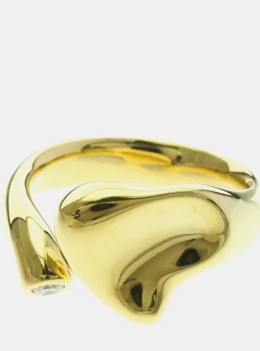 Tiffany & Co. Elsa Peretti Full Heart 18k Yellow Gold Ring EU 47