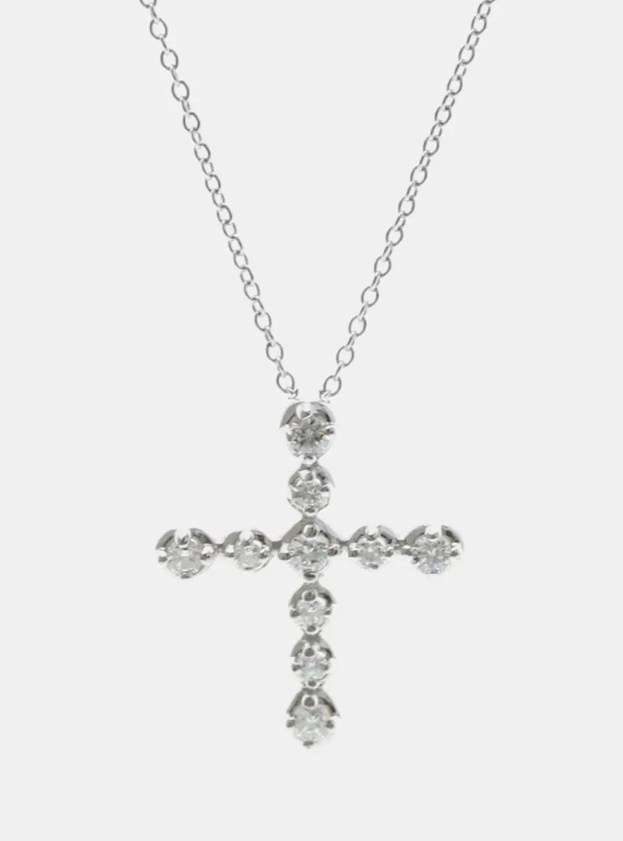 Tiffany & Co. Paloma Picasso Tenderness 18k White Gold Diamonds Necklace