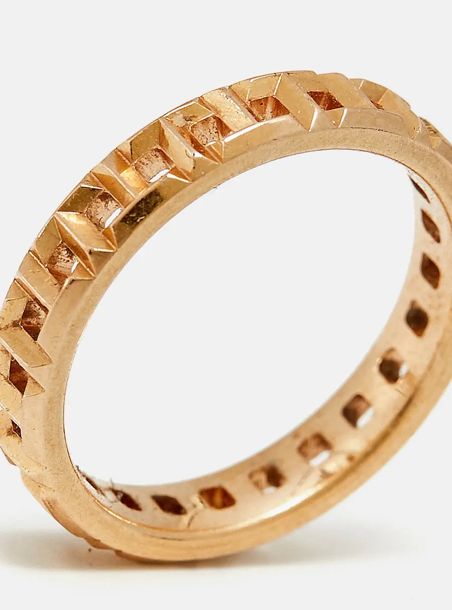 Tiffany & Co. 18k T True 18k Rose Gold Narrow Ring Size 49