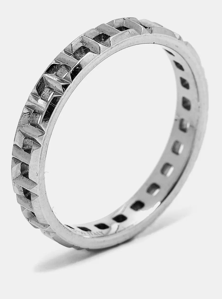 Tiffany & Co. Tiffany True 18k White Gold Narrow Ring Size 55