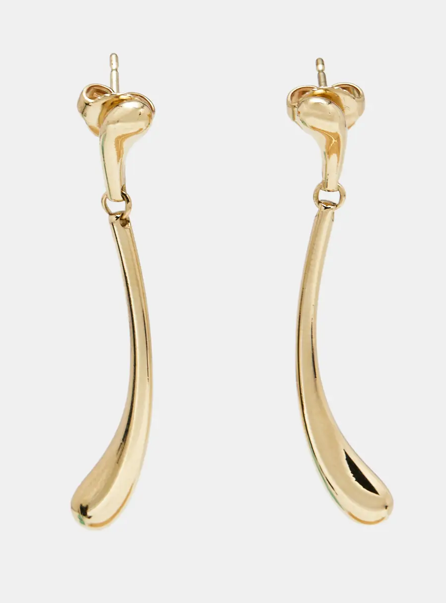 Tiffany & Co. Elsa Peretti Teardrop 18k Yellow Gold Dangle Earrings