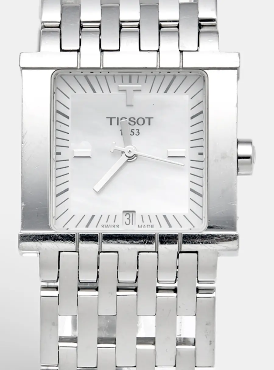 Tissot T-Trend L910 Mother Of Pearl Dial Stainless Steel Women's Wristwatch 23 mm