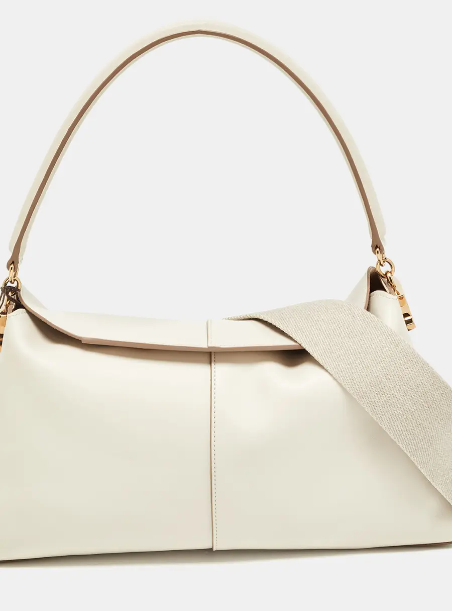 Tod's Off White Leather Small T Case Shoulder Bag