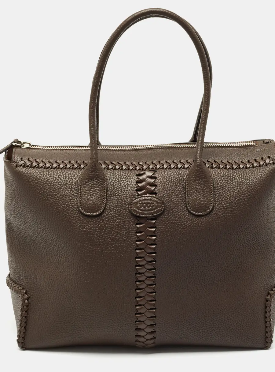 Tod's Di Brown Leather Tote Bag