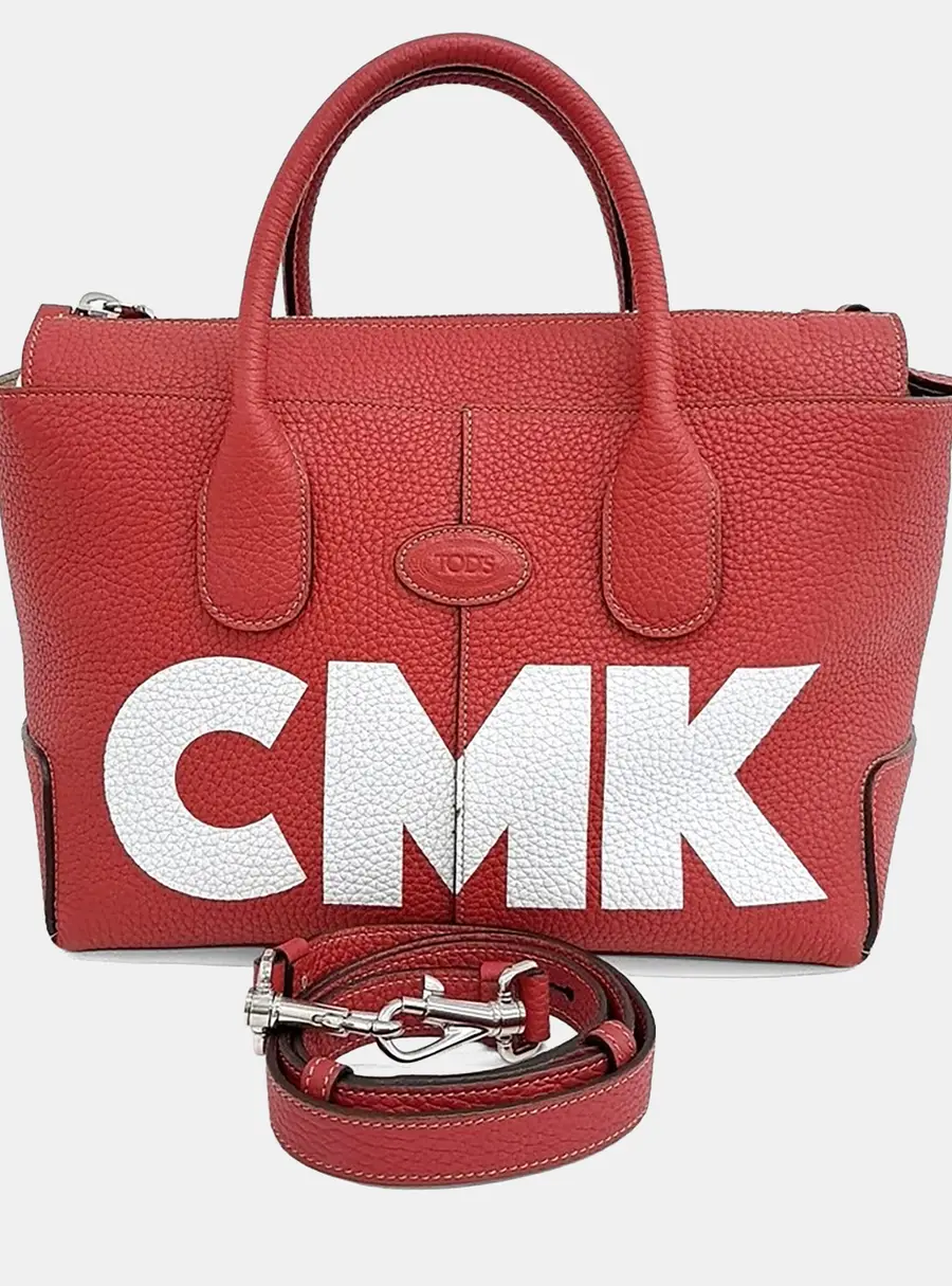 Tod's Red Leather Tote and Shoulder Bag