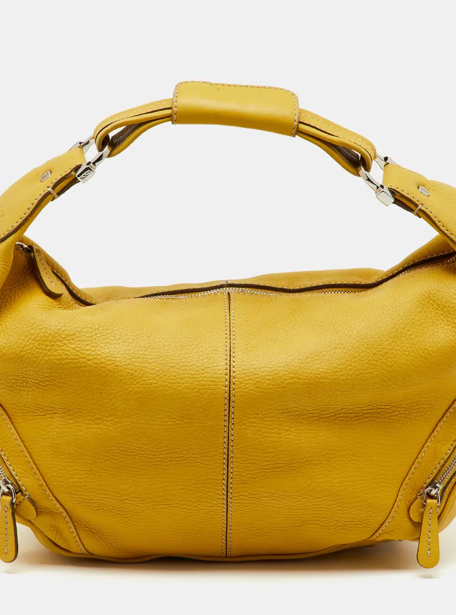 Tod's Yellow Leather Charlotte Hobo