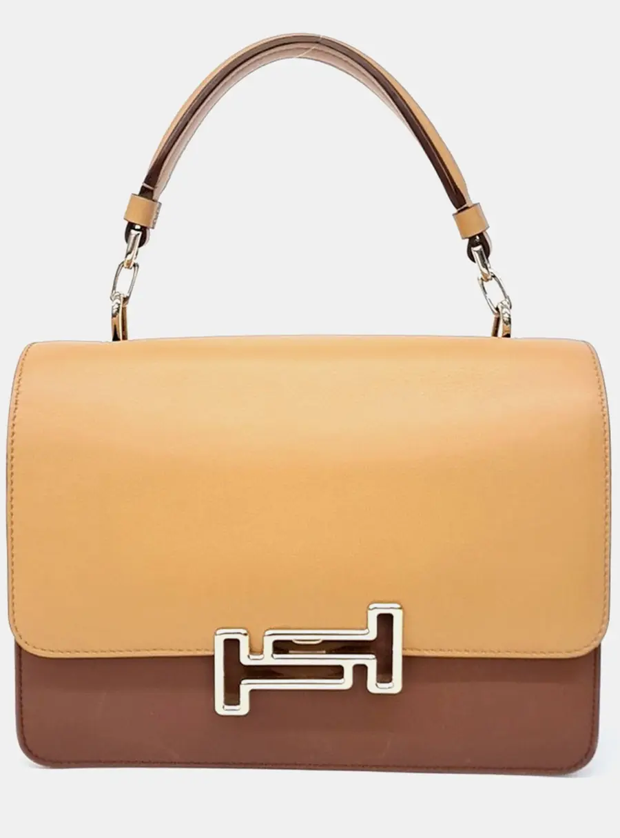 Tod's Beige/Brown Leather Tote and Chain Shoulder Bag