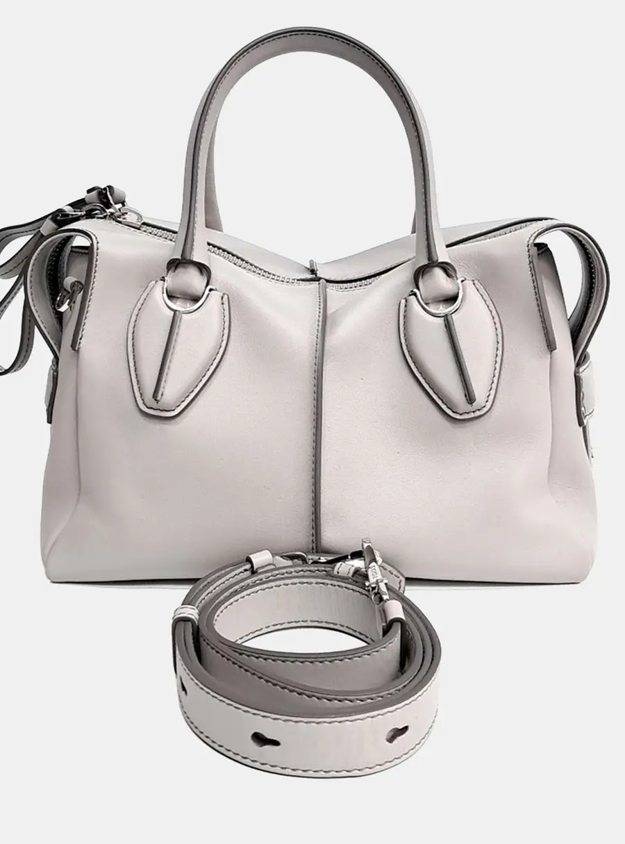 Tod's Grey Leather D-styling bag