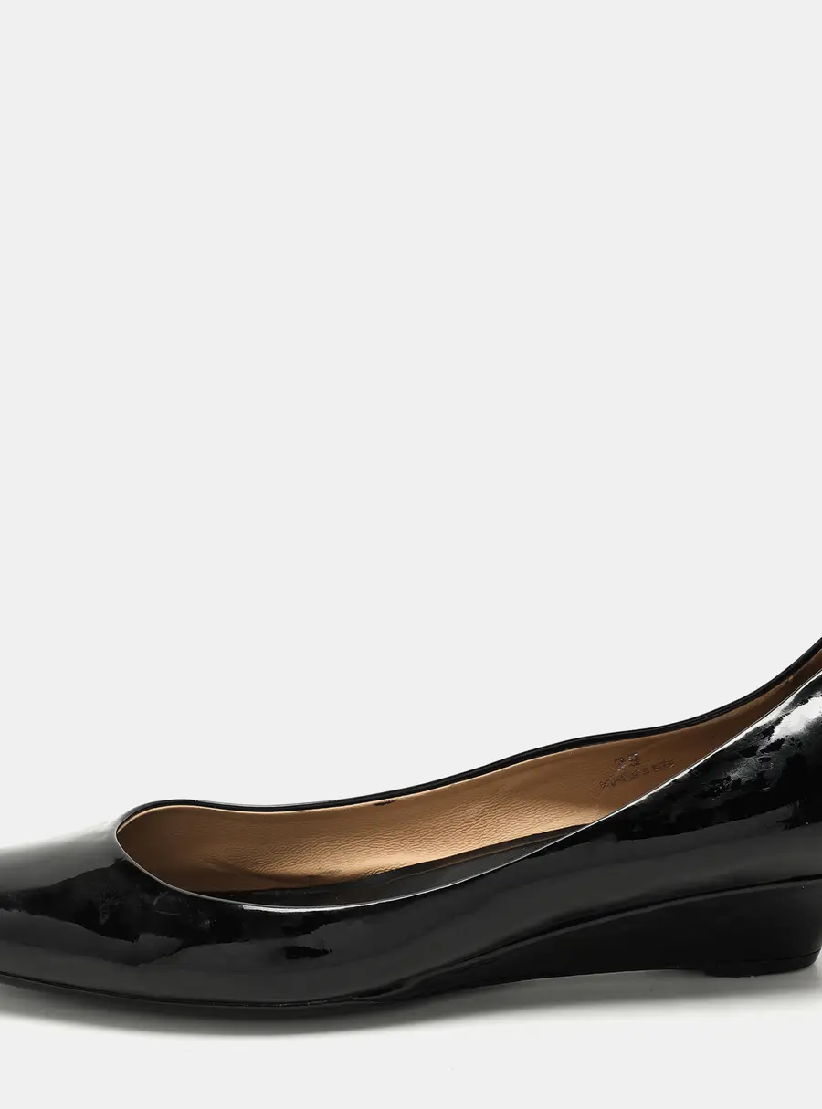 Tod's Black Patent Leather Wedge Pumps Size 39