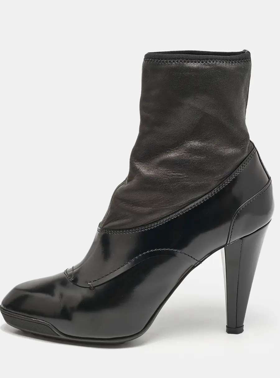 Tod's Black Leather Ankle Length Boots Size 36
