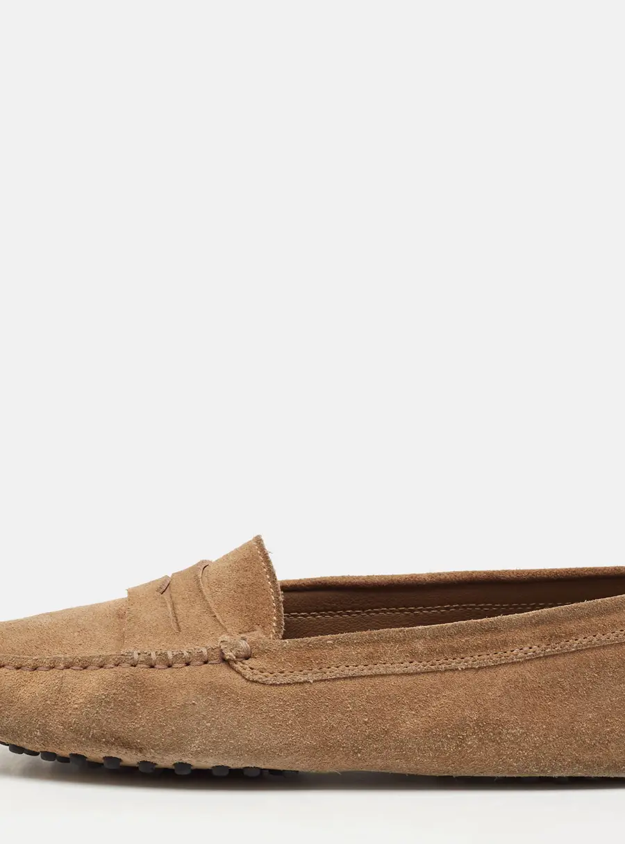 Tod's Brown Suede Slip On  Loafers Size 39