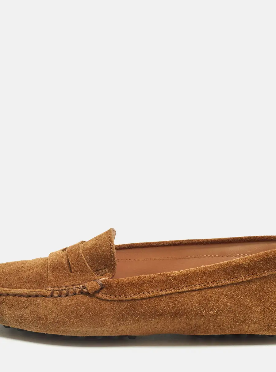 Tod's Brown Suede Penny Loafers Size 35