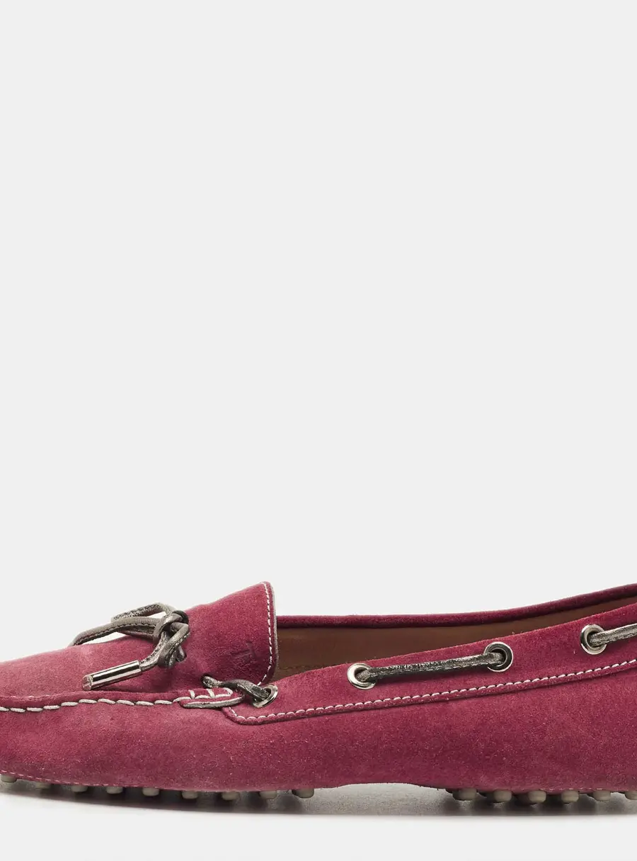 Tod's Purple Suede Gommino Driving Loafers Size 37.5