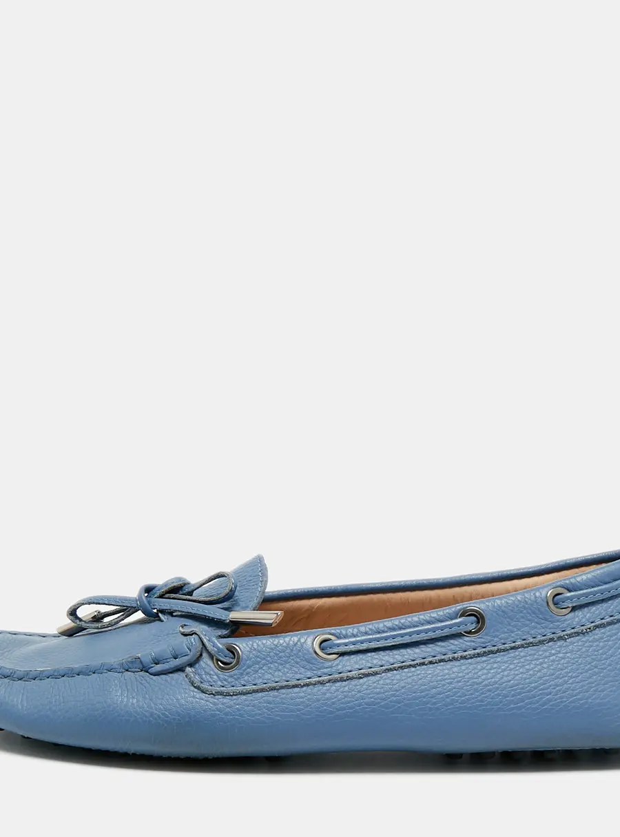 Tod's Gommino Size 40 Blue Leather Driver Loafers