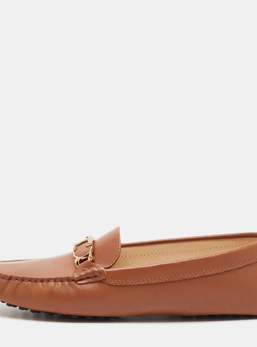 Tod's Gommino Size 40.5 Brown Leather Loafers