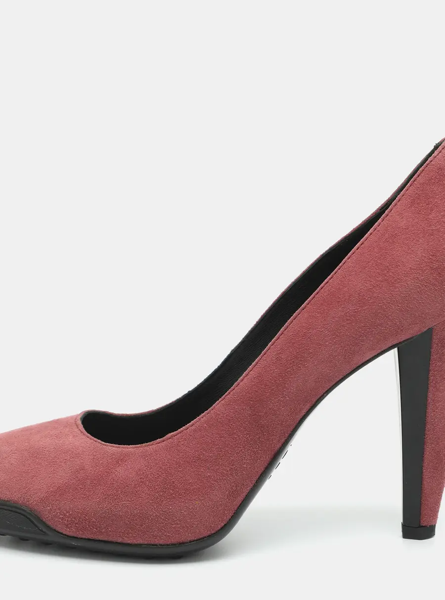 Tod's Size 38.5 Burgundy Suede Pumps