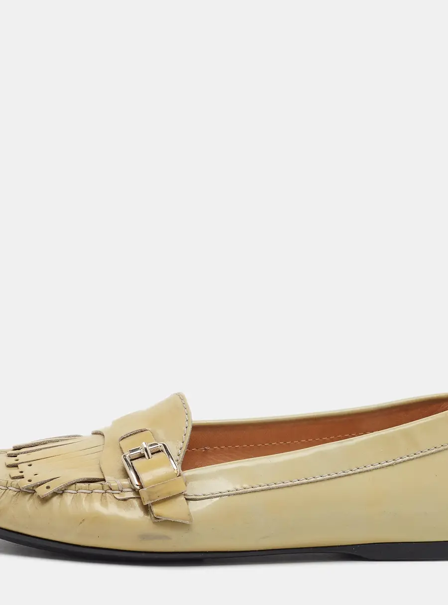 Tod's Gommino Size 36.5 Grey Patent Leather Driver Loafers