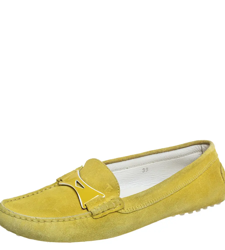 Tod's Green Suede Slip On Loafers Size 39