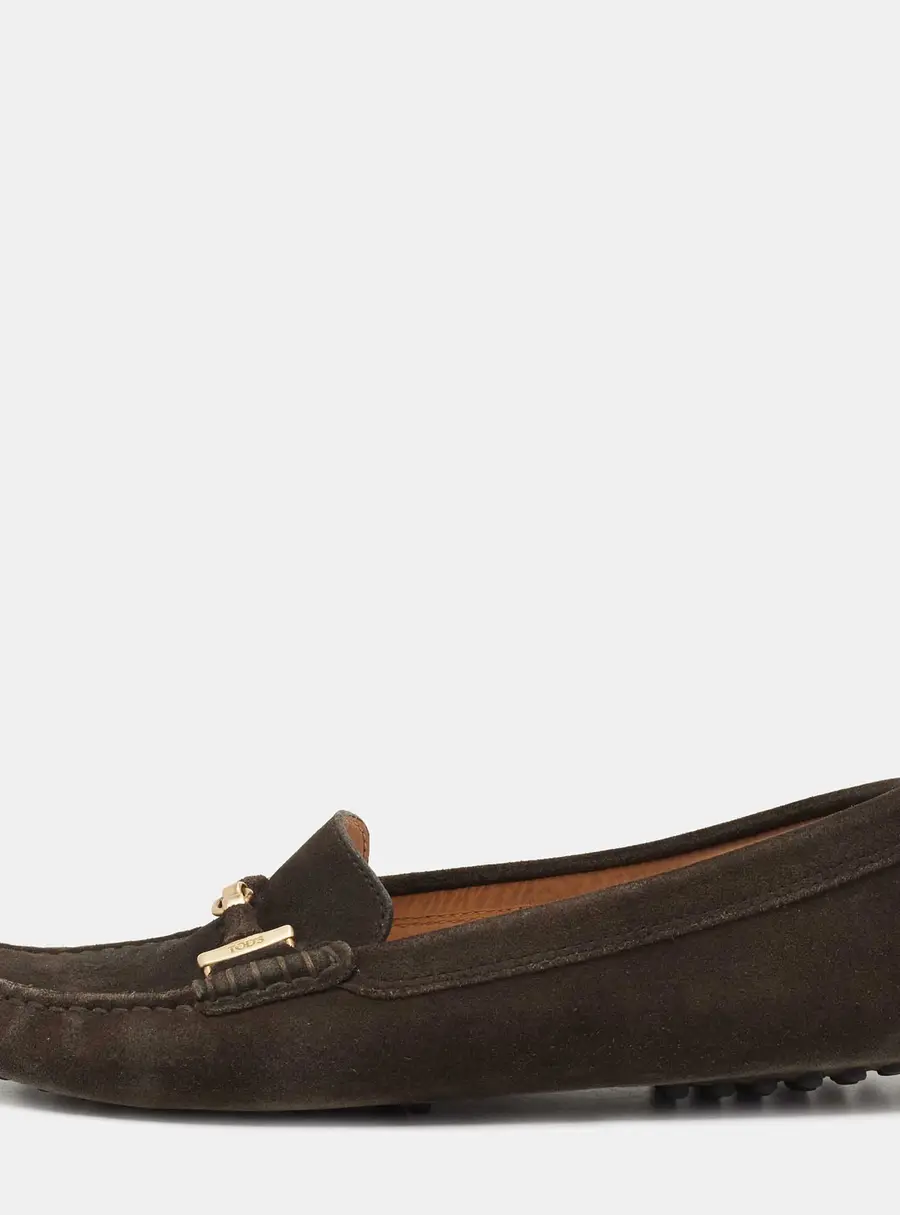 Tod's Brown Suede Slip On Loafers Size 37