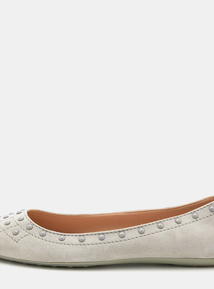 Tod's Grey Suede Ballet Flats Size 36