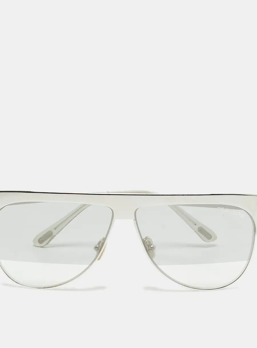 Tom Ford Silver TF707 Winter Frame Aviator Sunglasses