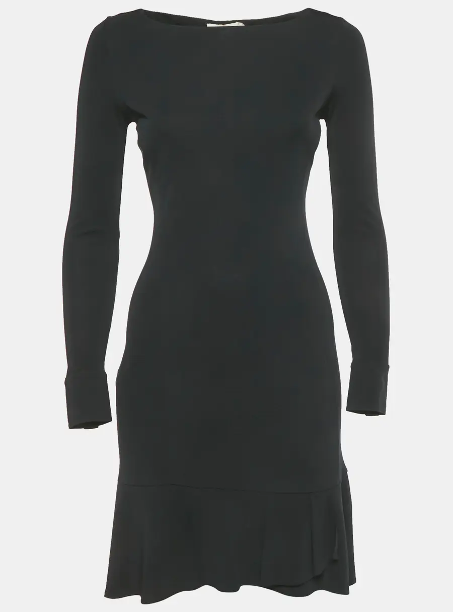 Tory Burch Black Jersey Long Sleeve Mini Dress XS