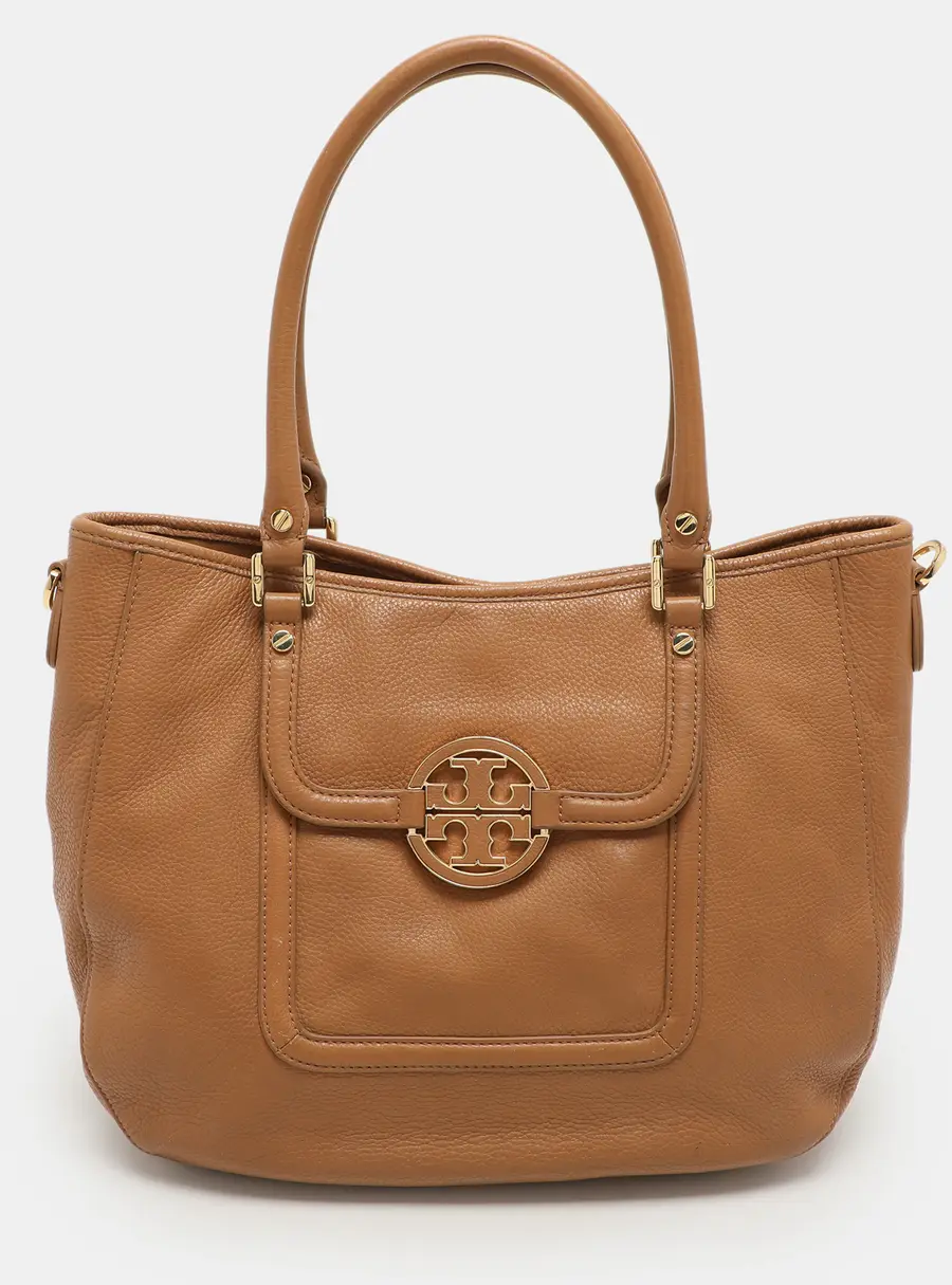 Tory Burch Amanda Beige Leather Tote Bag