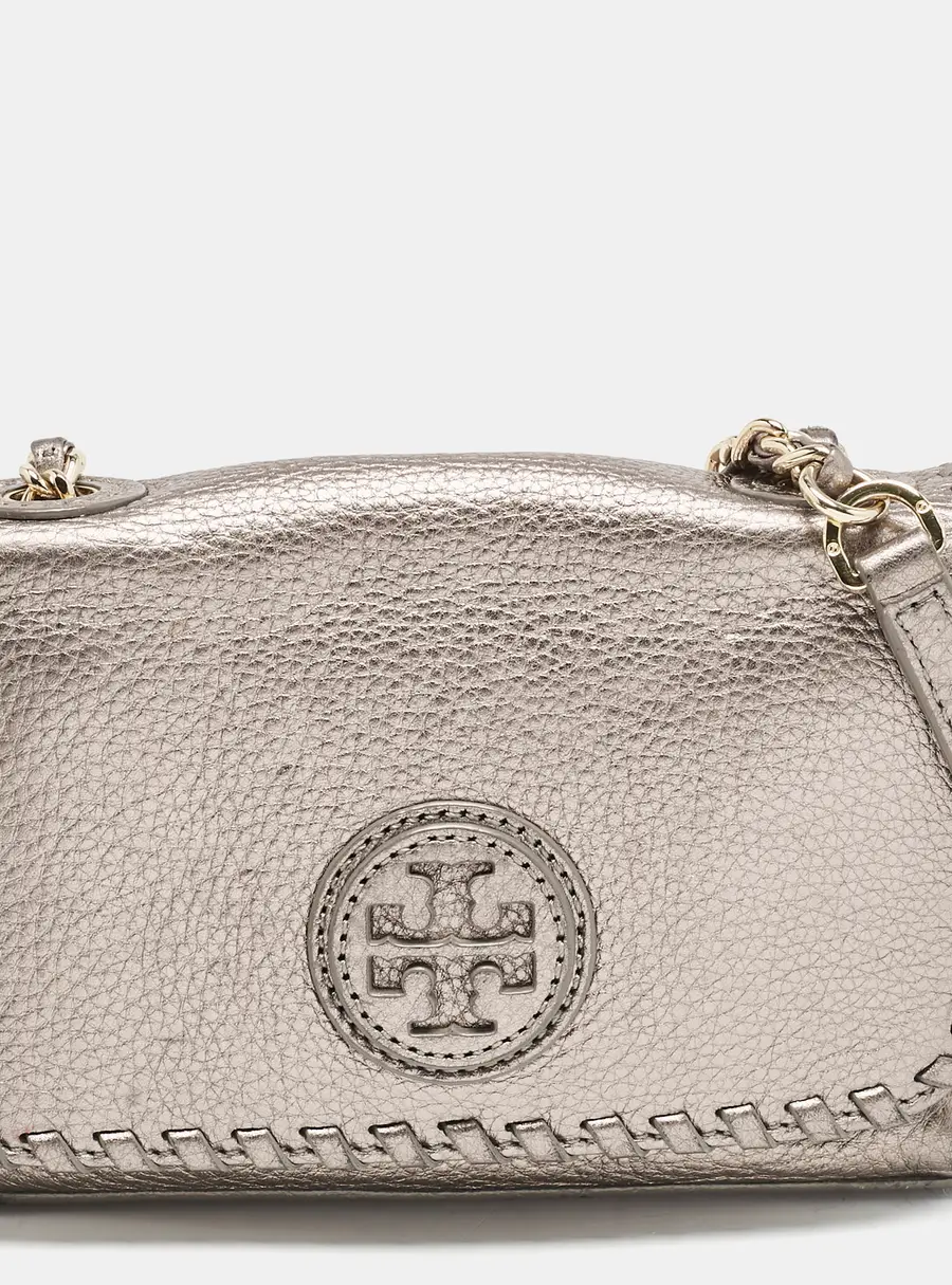 Tory Burch Marion Metallic Leather Shoulder Bags