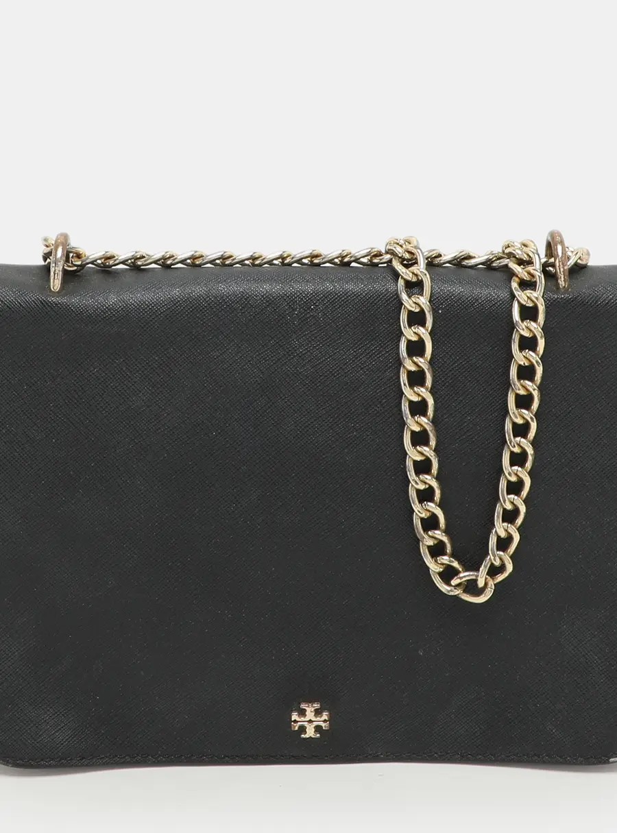 Tory Burch Black Leather Shoulder Bags