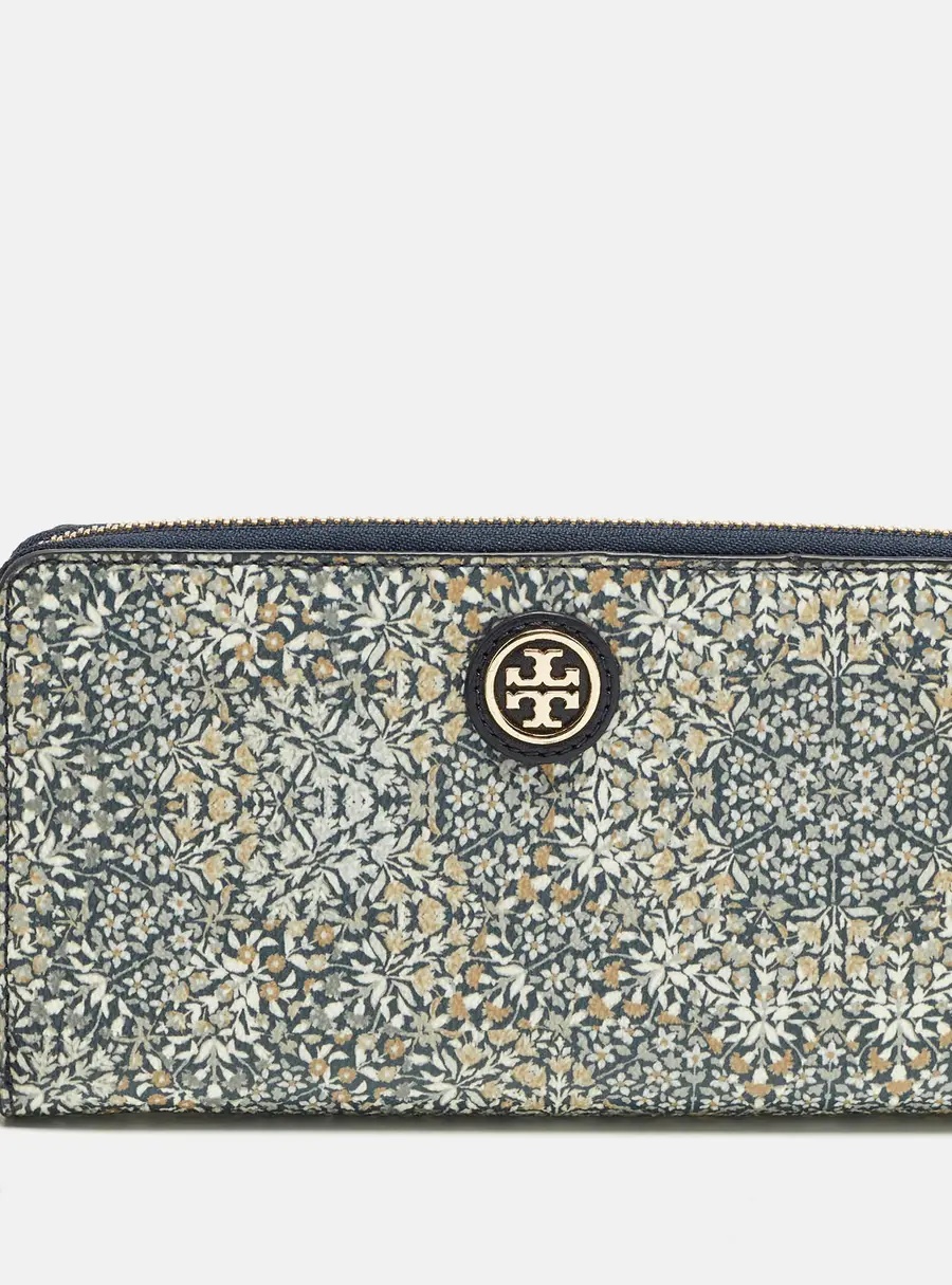 Tory Burch Kerrington Kaleidoscope Multicolor Coated Canvas Continental Wallet