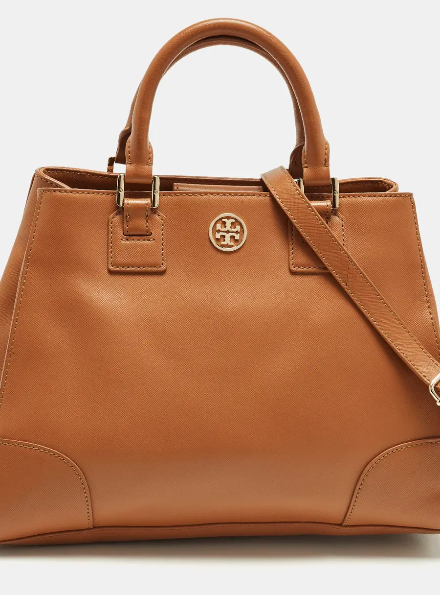Tory Burch Robinson Brown Leather Tote
