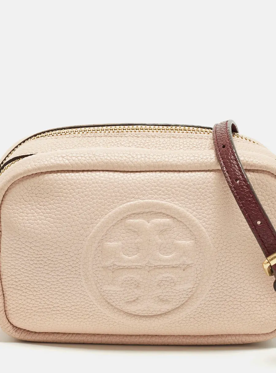 Tory Burch Perry Bombe Mini Pink Leather Crossbody Bag
