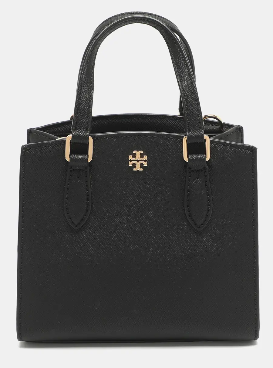 Tory Burch Emerson Micro Black Saffiano Leather Tote