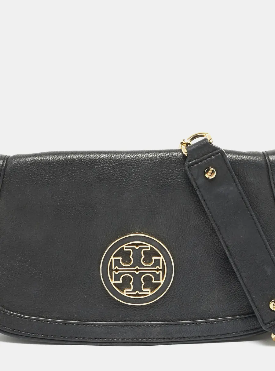 Tory Burch Amanda Black Leather Crossbody Bag