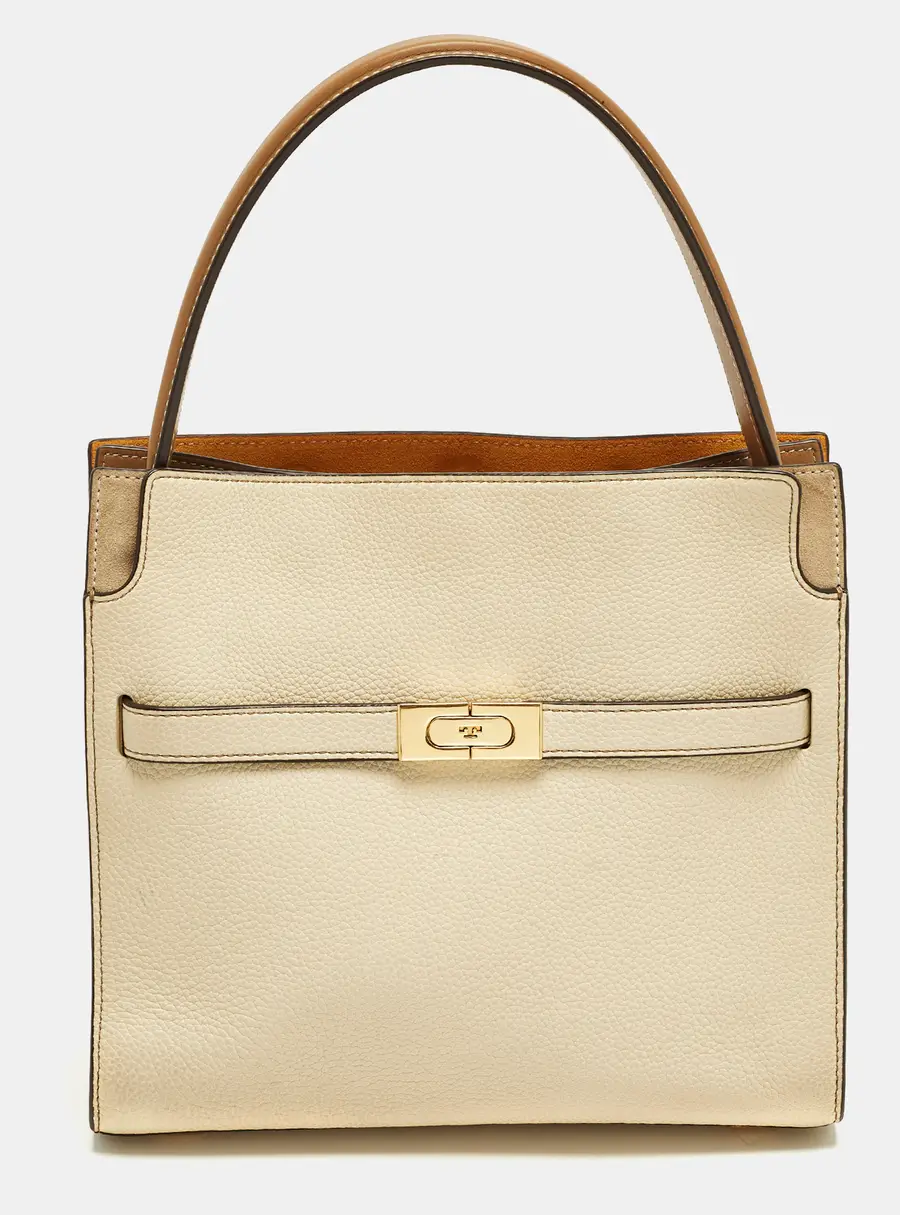 Tory Burch Lee Radziwill Small Multicolor Leather and Suede Top Handle Bag