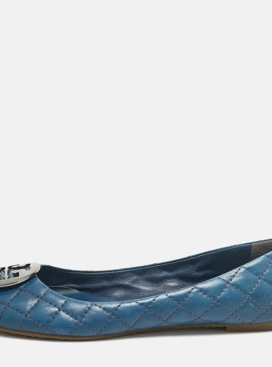 Tory Burch Blue Leather Ballet Flats Size 40