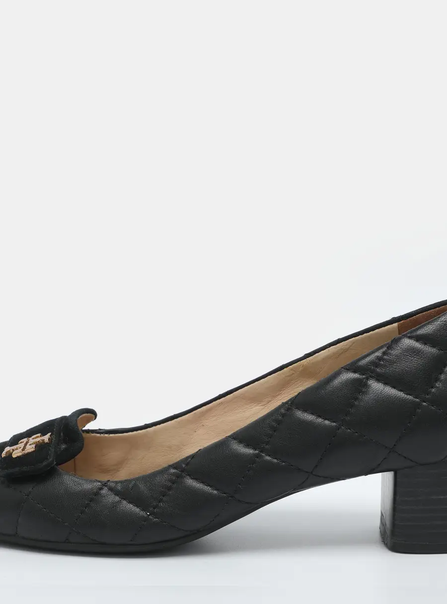 Tory Burch Leila Size 37.5 Black Leather Pumps