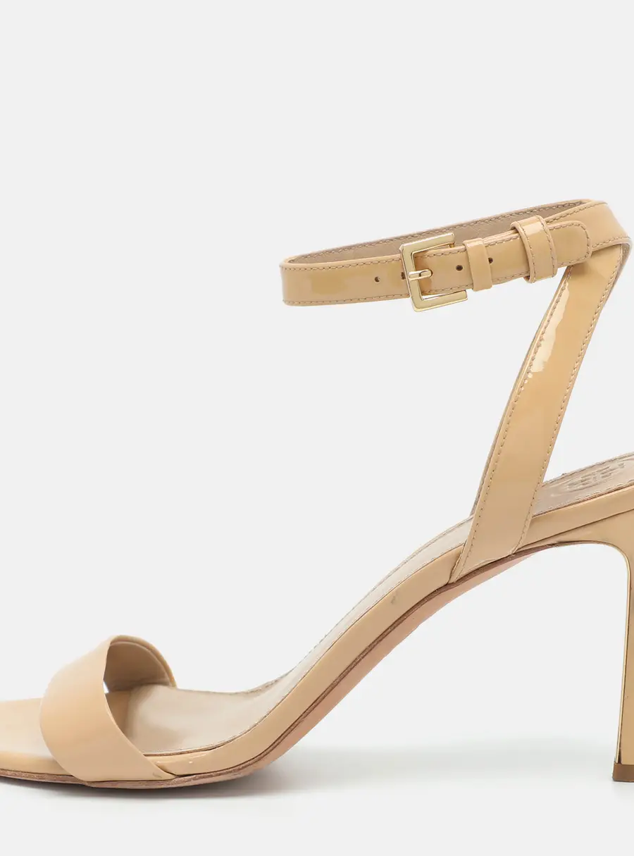 Tory Burch Size 39 Beige Patent Leather Ankle Strap Sandals