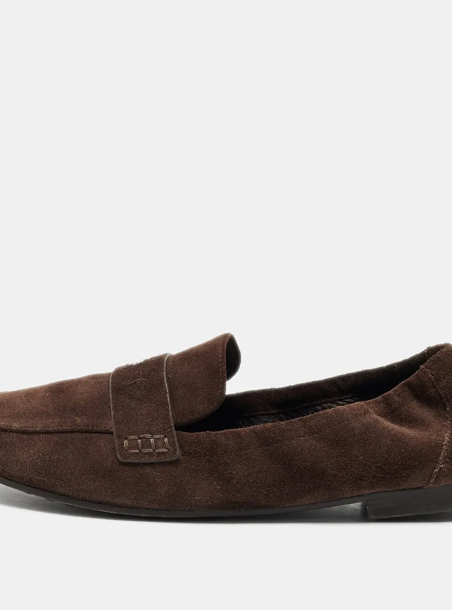 Tory Burch Size 39 Brown Suede Ballet Smoking Slippers