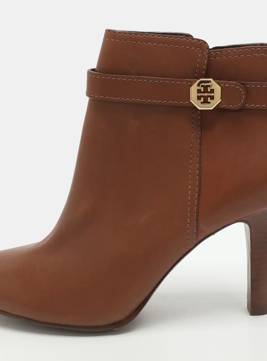 Tory Burch Size 38 Brown Leather Ankle Length Boots